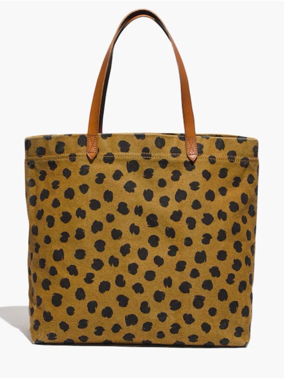 Madewell Canvas Transport Tote Bag in a leopard or cheetah print